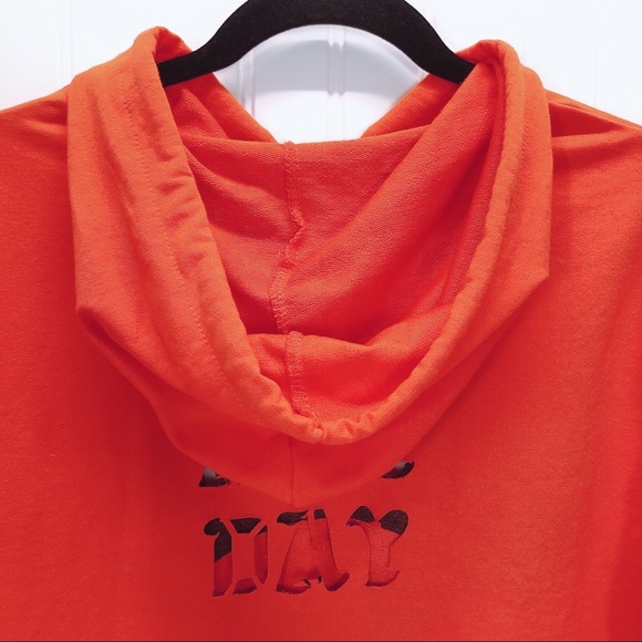 Rue 21 Men's Size M Orange Hoodie Sweater - Picture 6 of 9